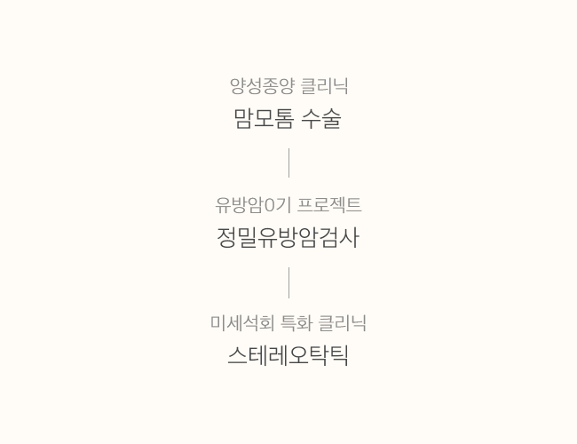 서울대병원 유방센터 교수 출신 2인 외과전문의와 영상의학과 전문의 협진 시스템